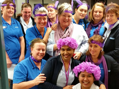 NZNO members paint the country purple on 28 May