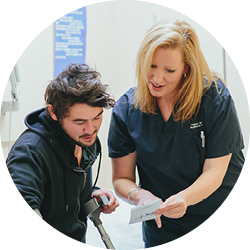 ED nurse talking with patient